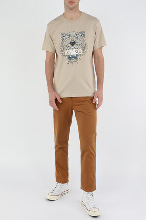 חולצת טי עם סמל הנמר בצבע בז' KENZO